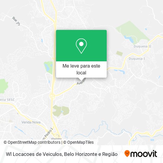 Wl Locacoes de Veiculos mapa