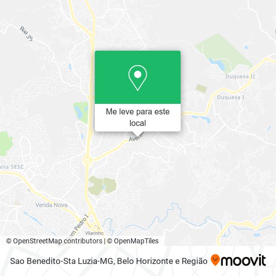 Sao Benedito-Sta Luzia-MG mapa