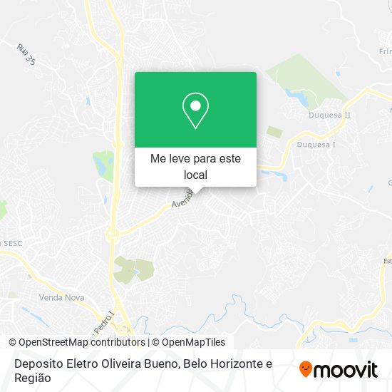 Deposito Eletro Oliveira Bueno mapa