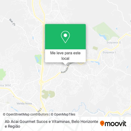 Ab Acai Gourmet Sucos e Vitaminas mapa