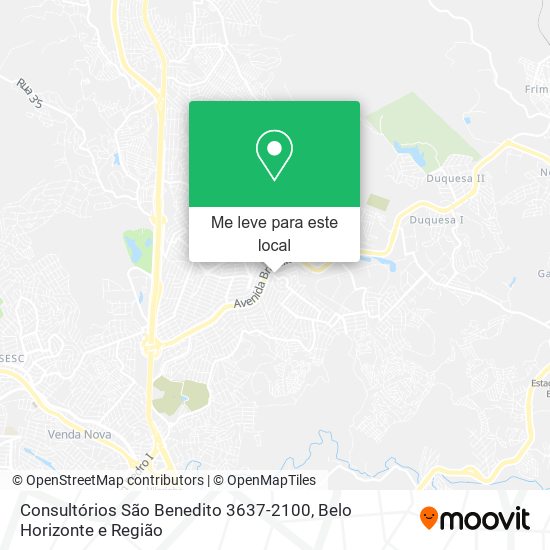 Consultórios São Benedito 3637-2100 mapa