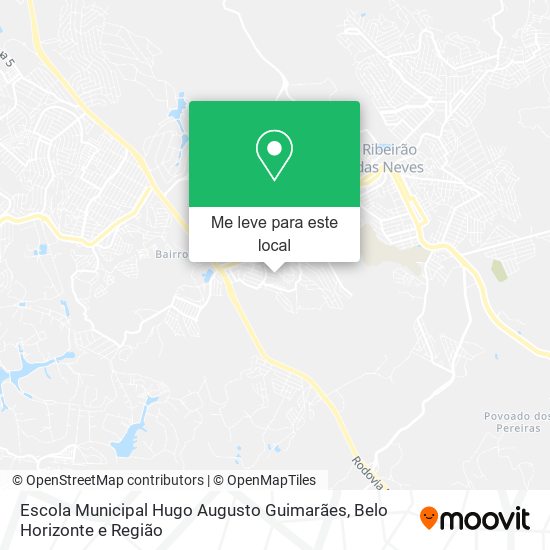 Escola Municipal Hugo Augusto Guimarães mapa