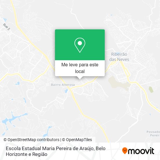Escola Estadual Maria Pereira de Araújo mapa