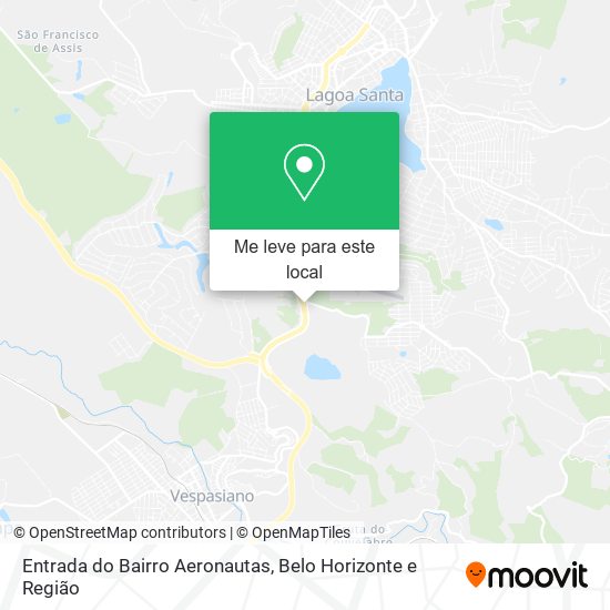 Entrada do Bairro Aeronautas mapa