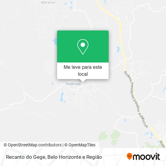 Recanto do Gege mapa