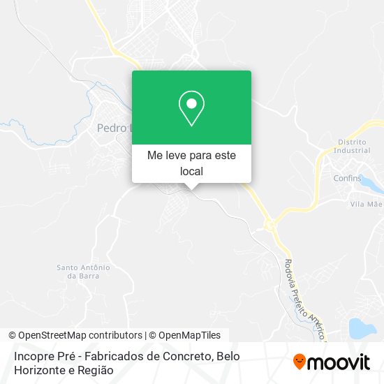Incopre Pré - Fabricados de Concreto mapa