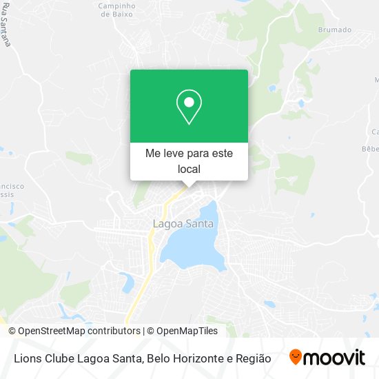 Lions Clube Lagoa Santa mapa