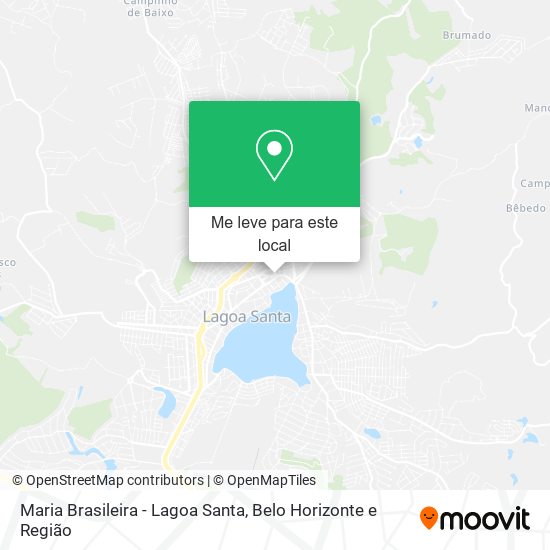 Maria Brasileira - Lagoa Santa mapa