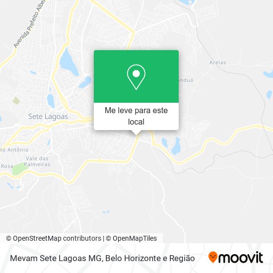 Mevam Sete Lagoas MG mapa