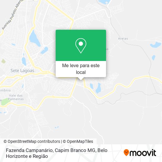 Fazenda Campanário, Capim Branco MG mapa