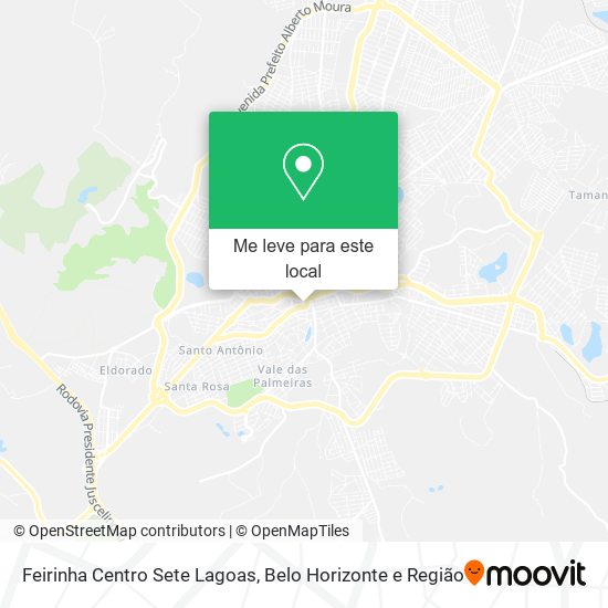 Feirinha Centro Sete Lagoas mapa