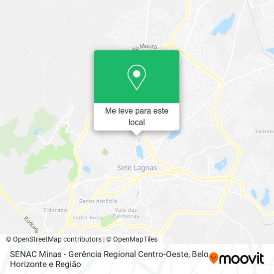 SENAC Minas - Gerência Regional Centro-Oeste mapa