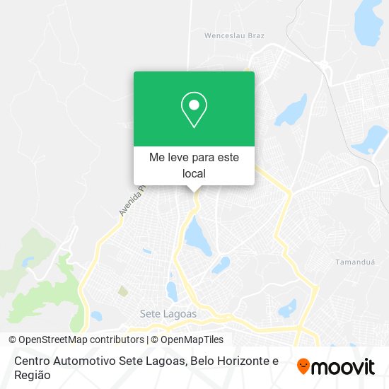 Centro Automotivo Sete Lagoas mapa