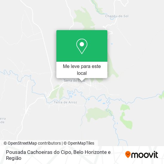 Pousada Cachoeiras do Cipo mapa