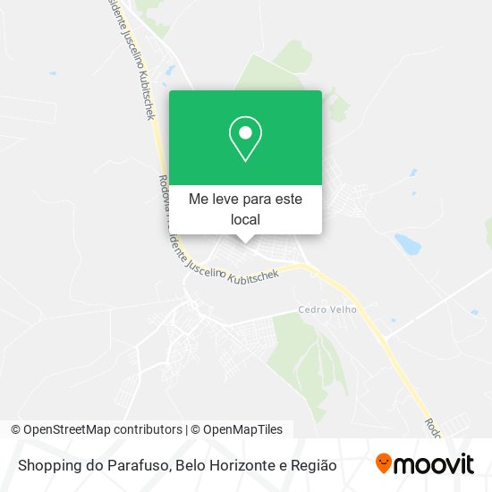 Shopping do Parafuso mapa