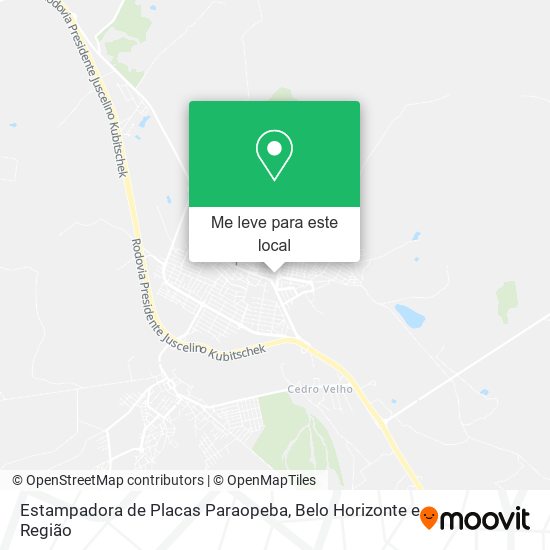 Estampadora de Placas Paraopeba mapa