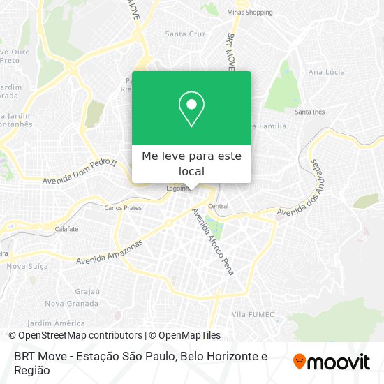 BRT Move - Estação São Paulo mapa