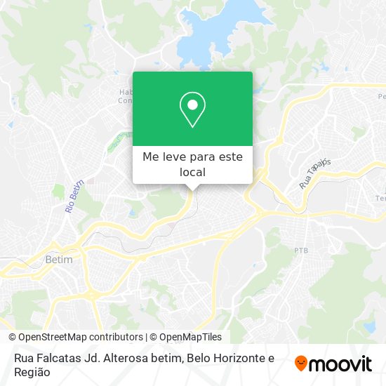 Rua Falcatas Jd. Alterosa betim mapa