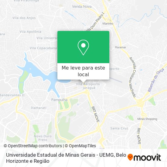 Universidade Estadual de Minas Gerais - UEMG mapa