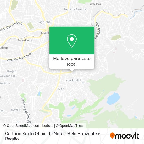Cartório Sexto Ofício de Notas mapa