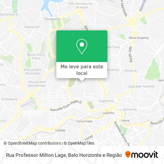 Rua Professor Milton Lage mapa