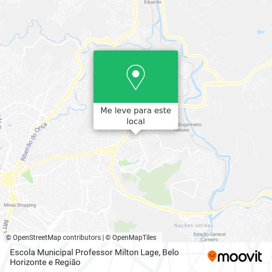 Escola Municipal Professor Milton Lage mapa