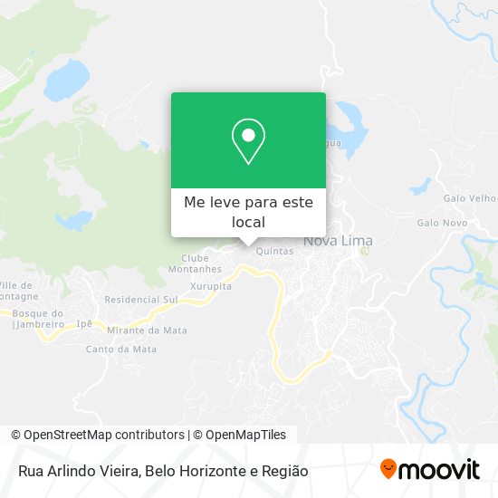 Rua Arlindo Vieira mapa