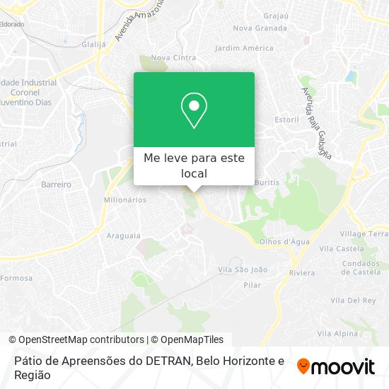 Pátio de Apreensões do DETRAN mapa