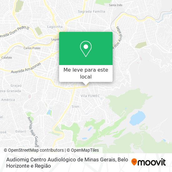 Audiomig Centro Audiológico de Minas Gerais mapa