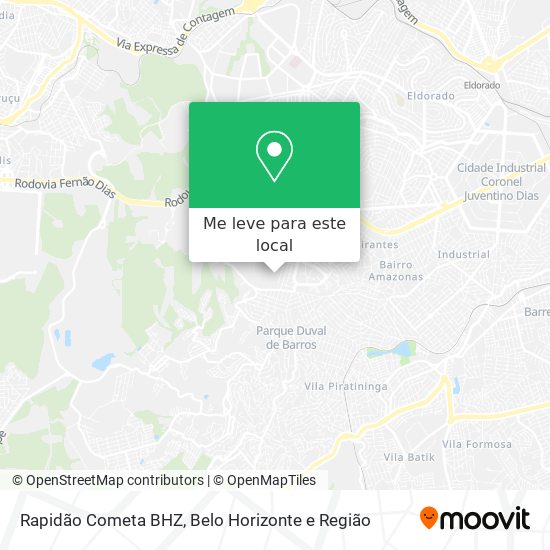 Rapidão Cometa BHZ mapa