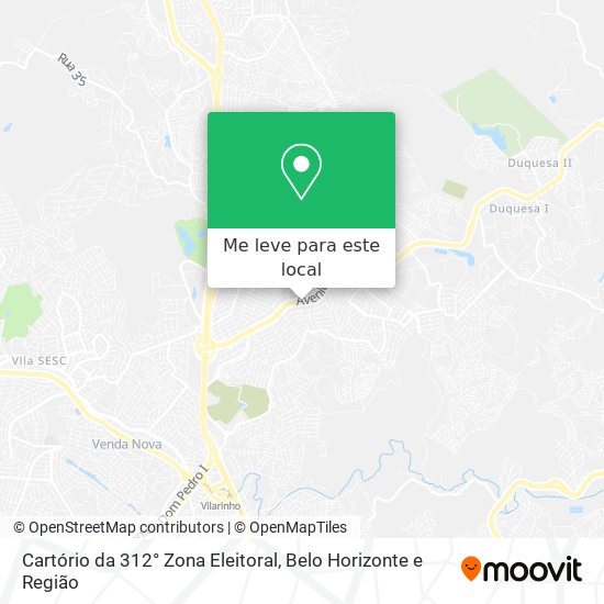 Cartório da 312° Zona Eleitoral mapa