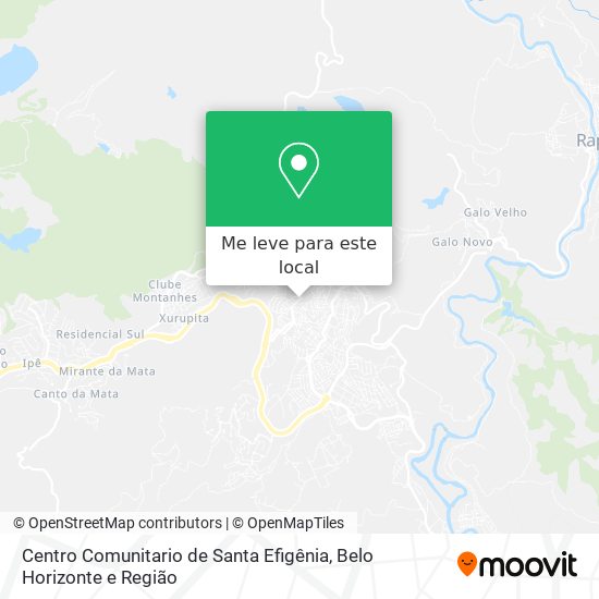 Centro Comunitario de Santa Efigênia mapa