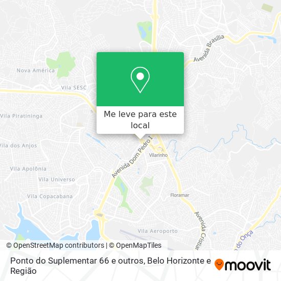 Ponto do Suplementar 66 e outros mapa