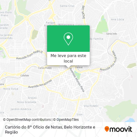 Cartório do 8º Ofício de Notas mapa