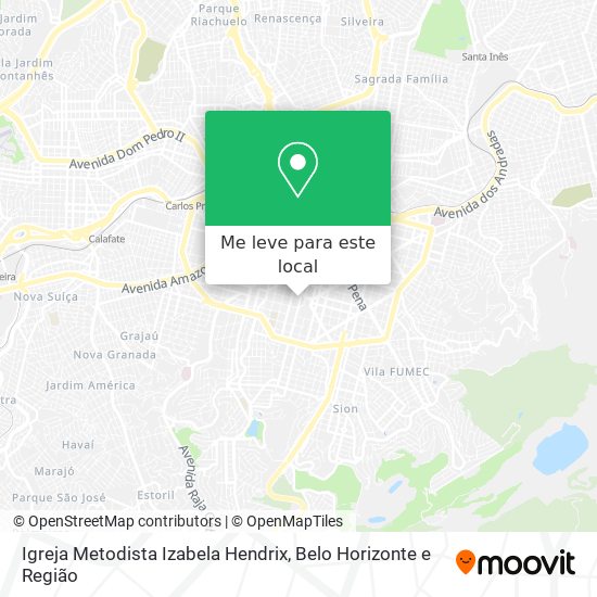 Igreja Metodista Izabela Hendrix mapa