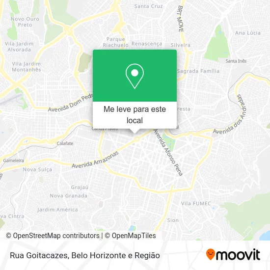 Rua Goitacazes mapa