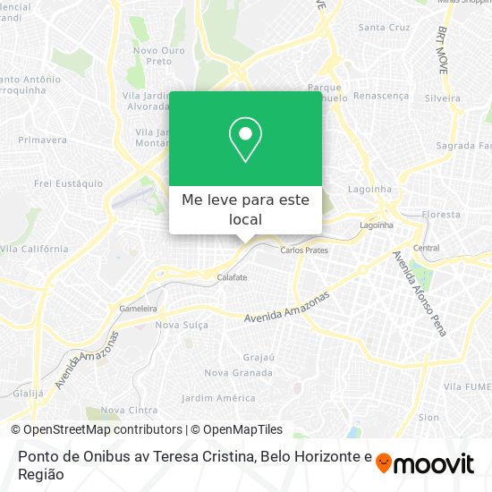 Ponto de Onibus av Teresa Cristina mapa