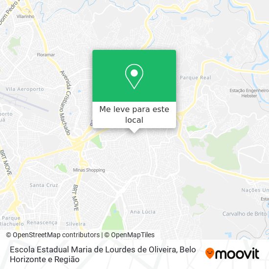 Escola Estadual Maria de Lourdes de Oliveira mapa