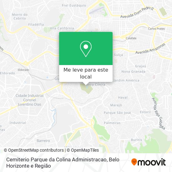 Cemiterio Parque da Colina Administracao mapa