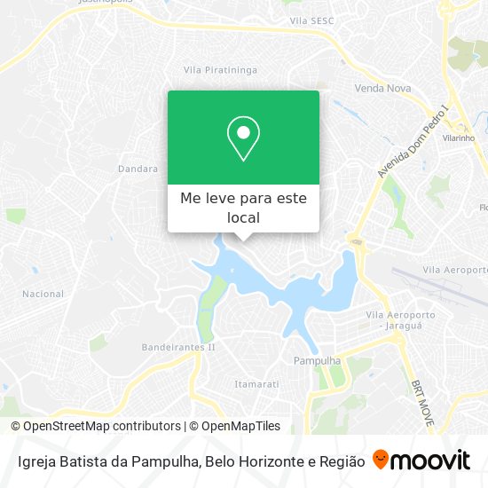 Igreja Batista da Pampulha mapa