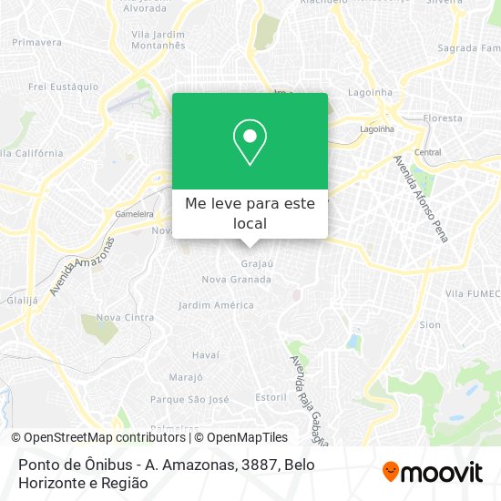 Ponto de Ônibus - A. Amazonas, 3887 mapa