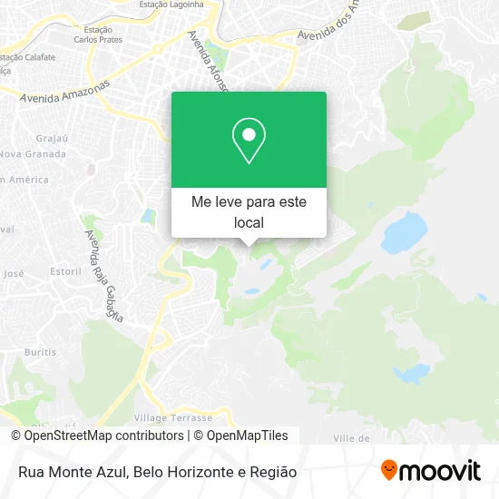 Rua Monte Azul mapa