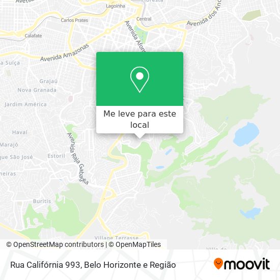 Rua Califórnia 993 mapa