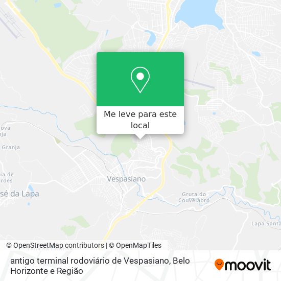 antigo terminal rodoviário de Vespasiano mapa