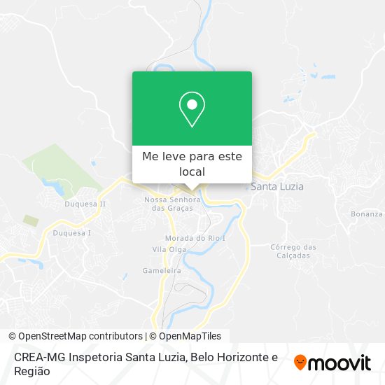 CREA-MG Inspetoria Santa Luzia mapa