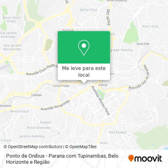 Ponto de Onibus - Parana com Tupinambas mapa
