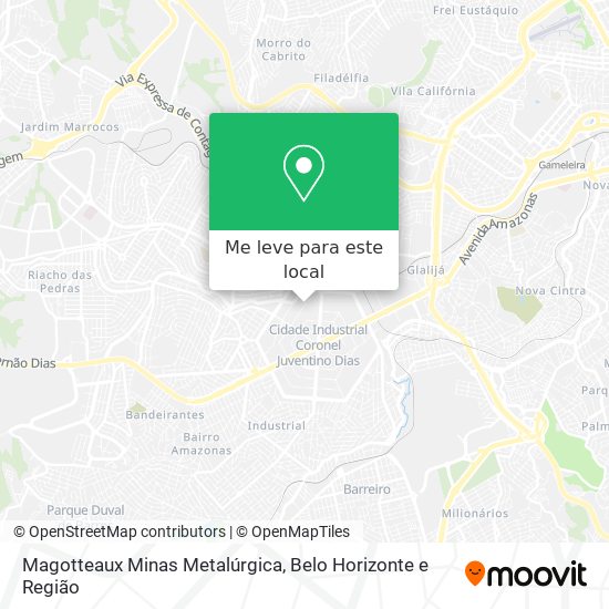Magotteaux Minas Metalúrgica mapa