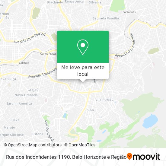 Rua dos Inconfidentes 1190 mapa
