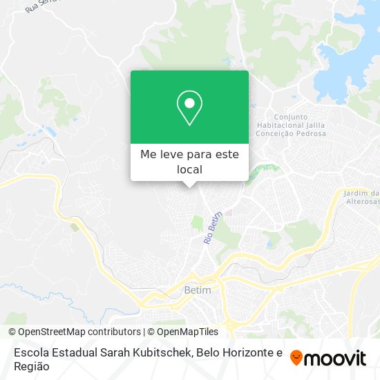 Escola Estadual Sarah Kubitschek mapa