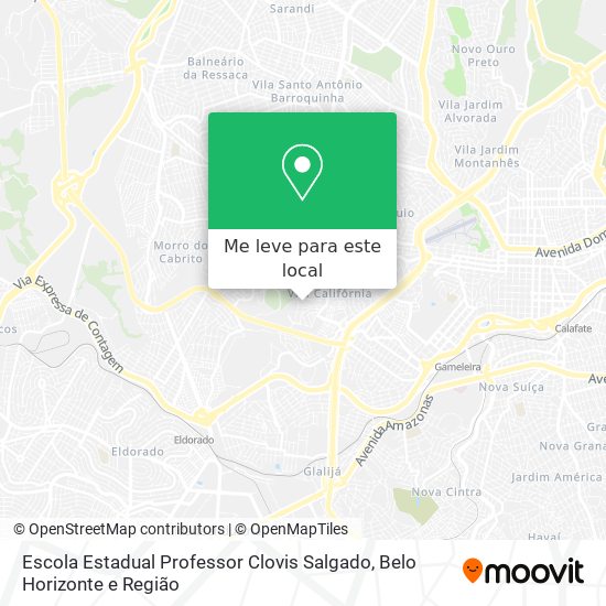 Escola Estadual Professor Clovis Salgado mapa